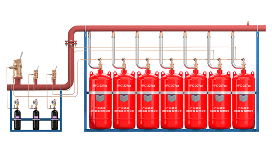 Lnternal Storage Pressure FM200 Gas Fire Extinguishing System QMQ4.2/100N